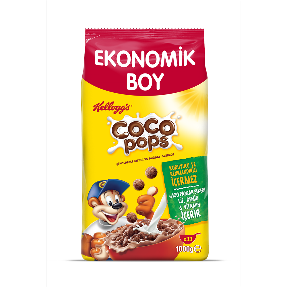 Ülker Kellogg's Kakaolu Cocopops Gevreği 1 kg Kahvaltılık Gevrek Fiyatı
