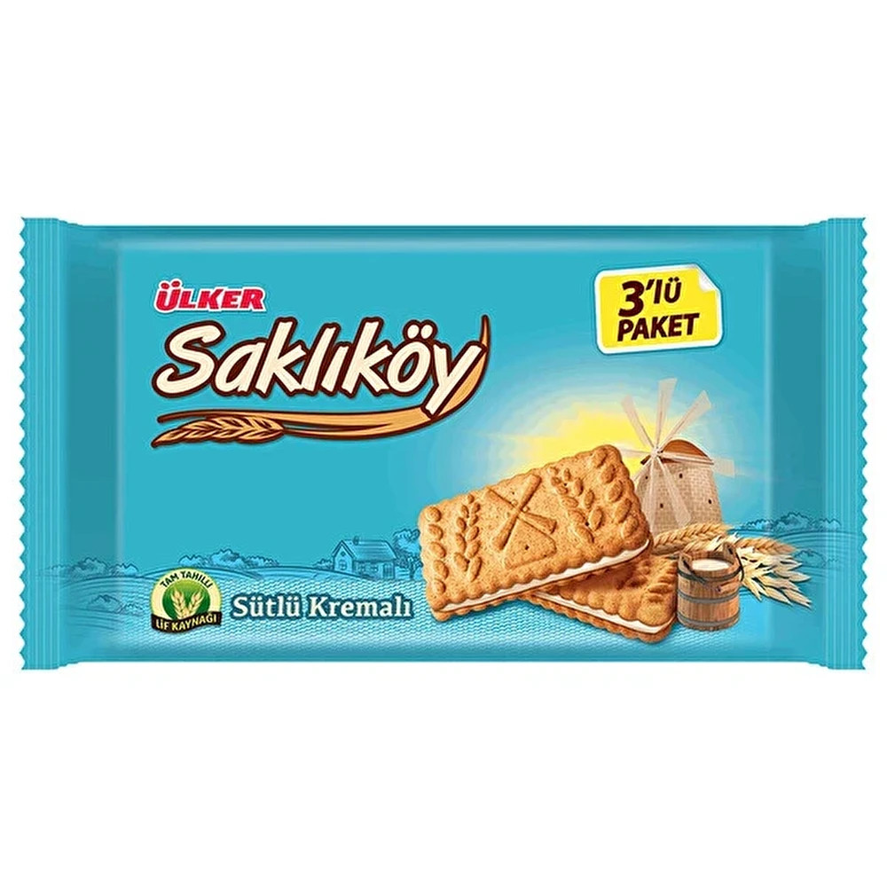 Ülker Saklıköy Sütlü Kremalı Bisküvi 3x88 Gr Bisküvi ve Kek Fiyatı
