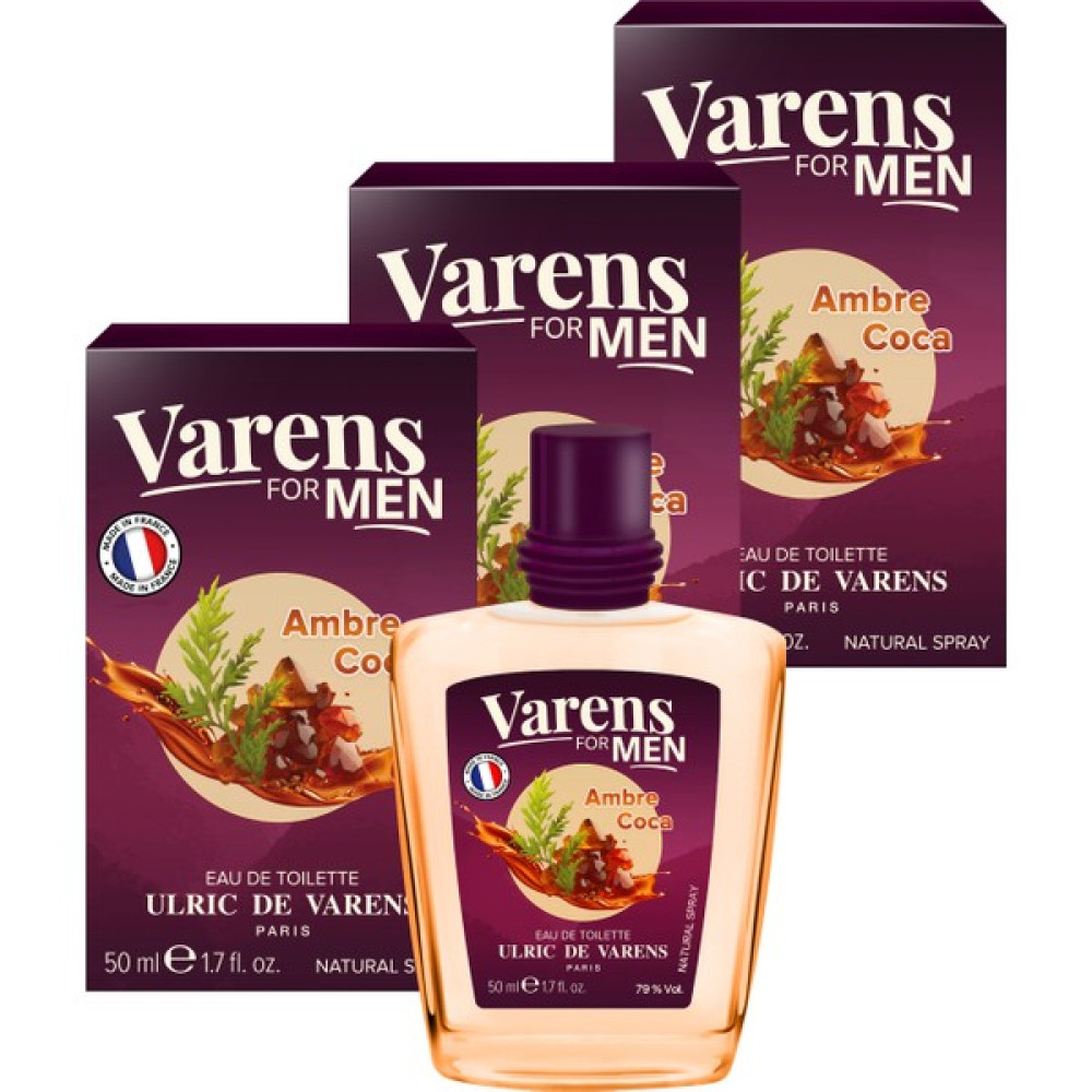 Ulric de Varens Varens For Men Ambre Coca 3'lü Set (3X50ML Edt) Erkek Parfüm Erkek Parfümleri Fiyatı