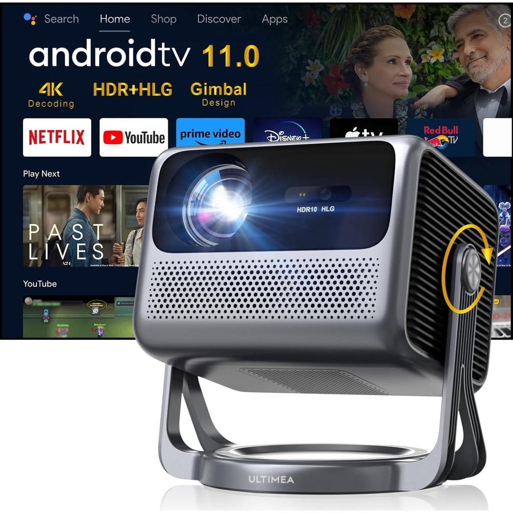 Ultimea NOVA C40 - 600 Ansılümen, Android Tv 11, Netflix Wi-Fi 6 & Bluetooth 5.3, MAX.120" Projeksiyon - Gri Televizyonlar Fiyatı