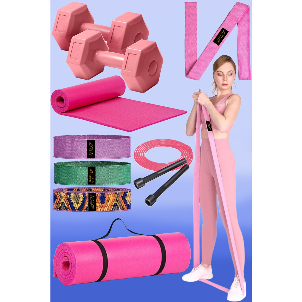 Ultio Spor Özel Pilates Seti Jimnastik Seti Direnç Bandı Seti Yoga Seti Tüm Egzersizlere Özel Tasarım Spor Set Pilates Fiyatı