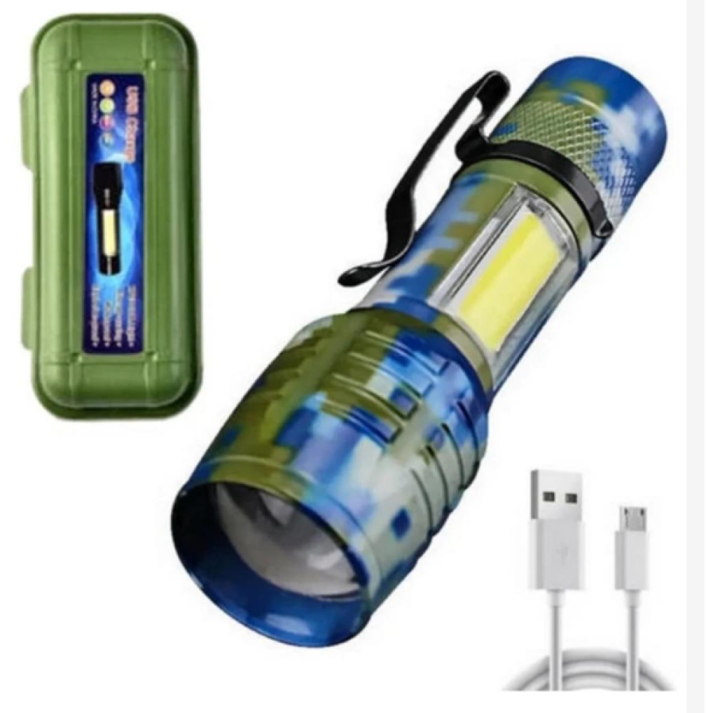 Ultra Guclu + 5W Cob Led Usb Sarjli El Feneri Kamp Avcilik Feneri Deprem Feneri El Feneri Fiyatı