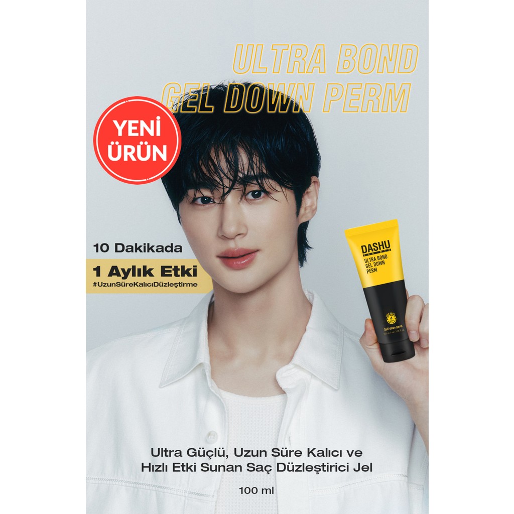 Ultra Güçlü Hızlı & Uzun Süre Etkili Düzleştirici Jel Dashu For Men Premium Ultra Bond Gel Down Perm - Beyaz Diğer Fiyatı
