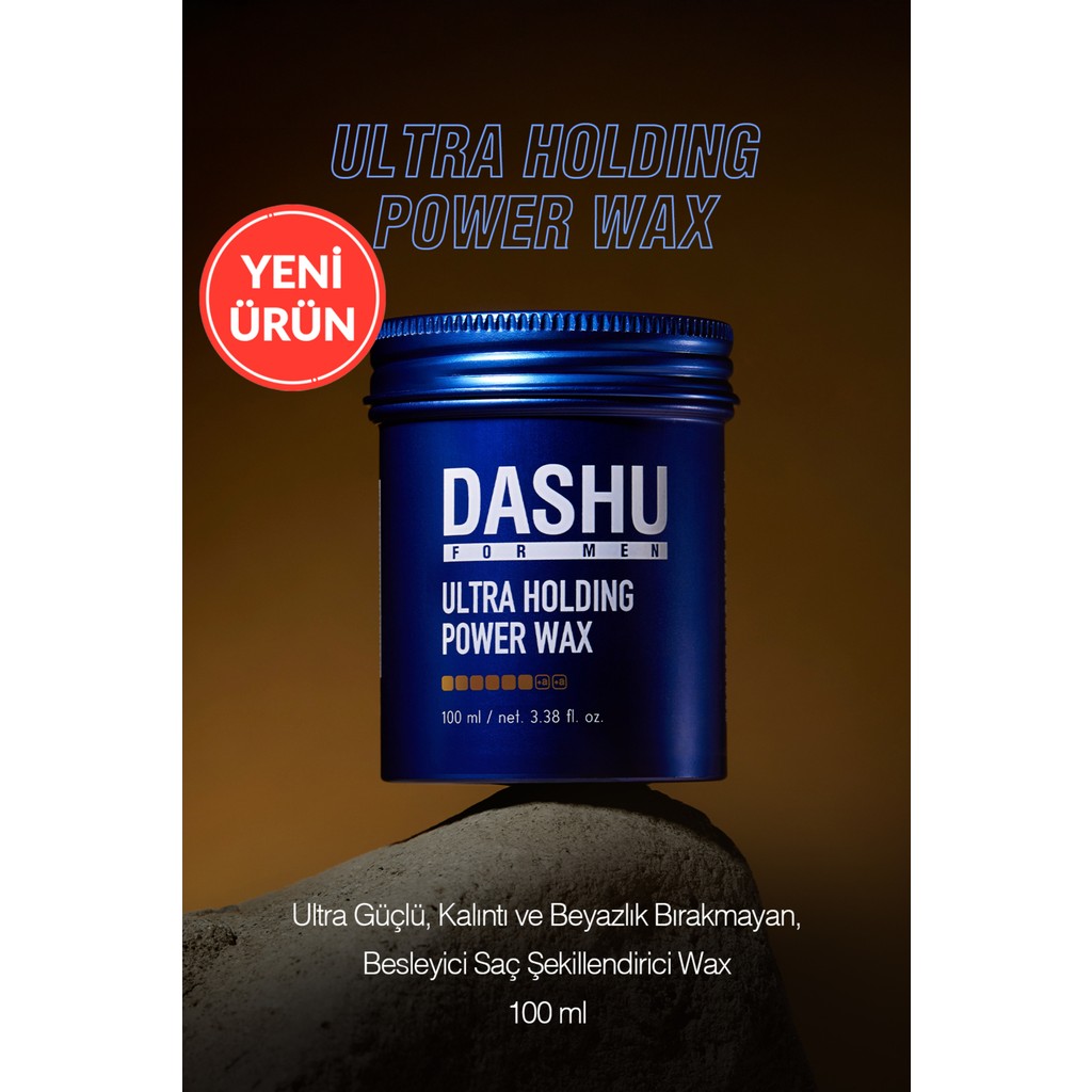 Ultra Güçlü, Kalıntı ve Beyazlık Bırakmayan, Besleyici Dashu For Men Premium Ultra Holding Power Wax - Beyaz Diğer Fiyatı