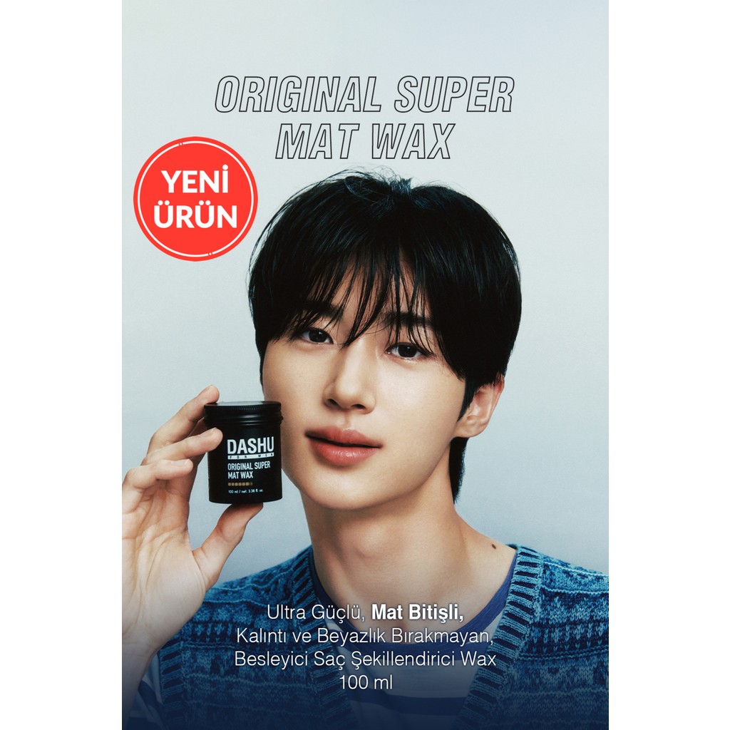 Ultra Güçlü, Mat Bitişli, Kalıntı Bırakmayan, Besleyici Dashu For Men Premium Original Super Mat Wax - Beyaz Diğer Fiyatı