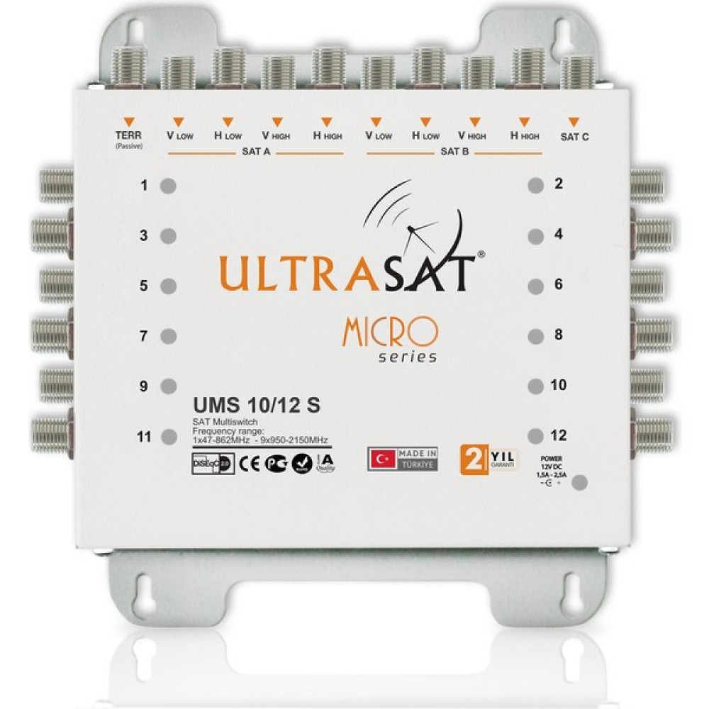 Ultra Sat Ultrasat 10 x 12 Sonlu Uydu Santrali - Beyaz Uydu Alıcısı Aksesuarları Fiyatı