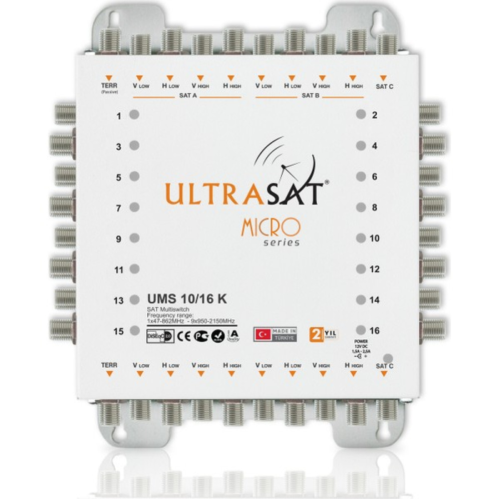 Ultra Sat Ultrasat 10 x 16 Kaskatlı Uydu Santrali - Beyaz Uydu Alıcısı Aksesuarları Fiyatı