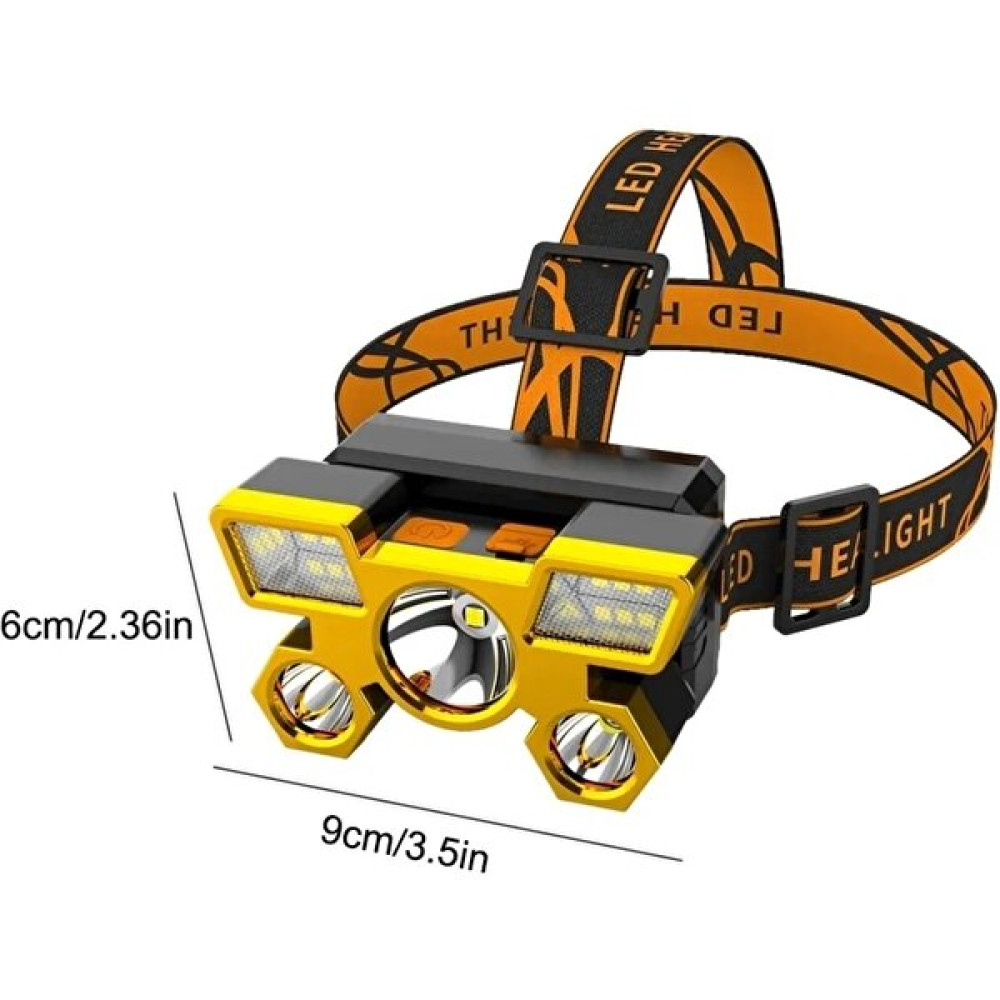 Ultra Süper Güçlü Kafa Feneri Avcı Feneri Balıkçı Kamp El Feneri LED Şarjlı Cree 5 LED 120W Kafa Feneri Fiyatı