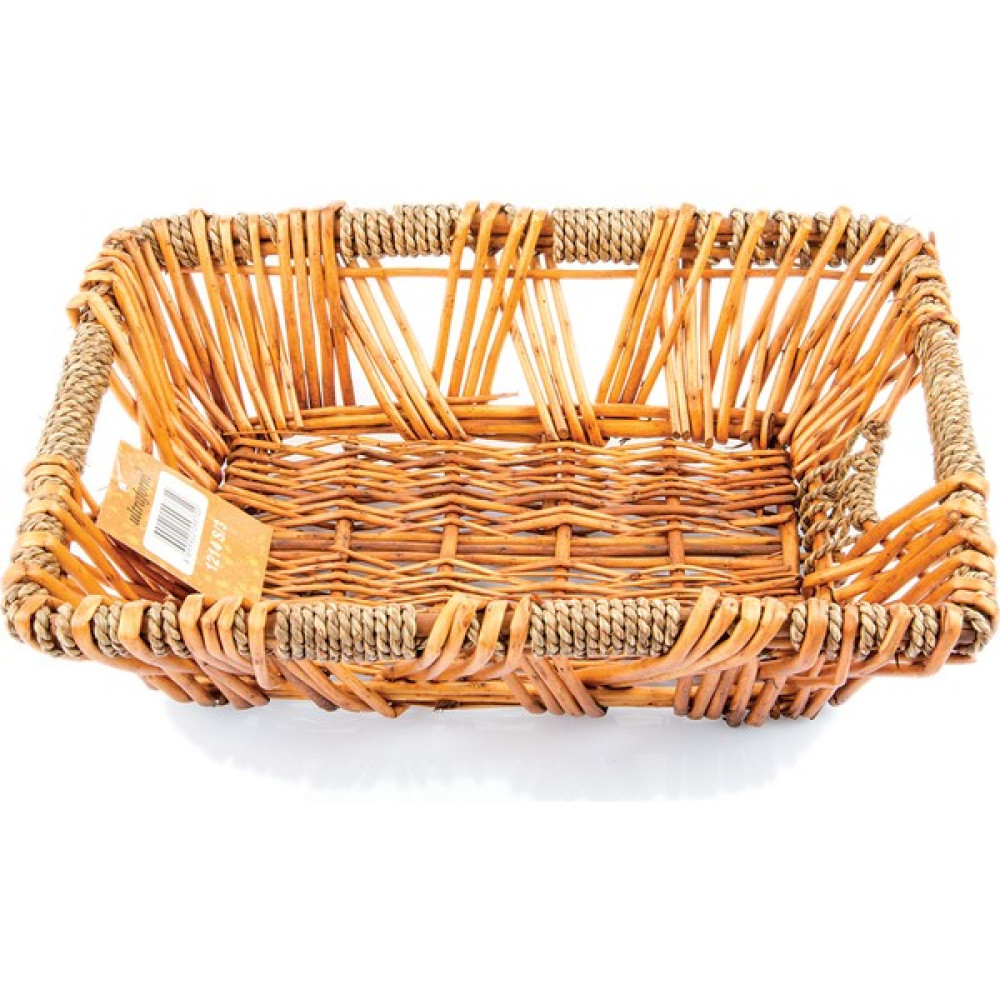Ultraform Hasır Dikdörtgen Sepet 37X25X11 cm Orta - Ahşap Sepet Fiyatı