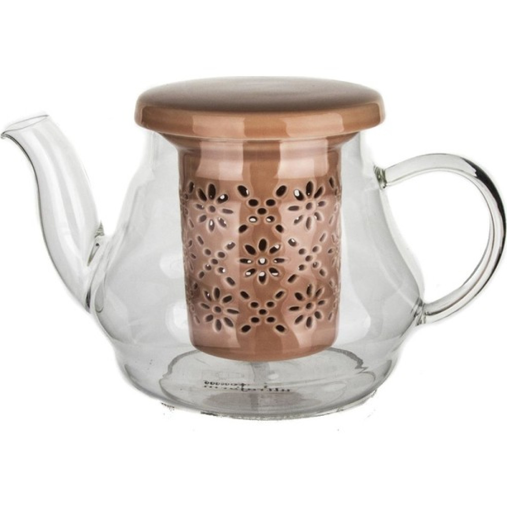 Ultraform Porselen Süzgeçli Kapaklı Demlik Pembe Çay / Çaydanlık Setleri Fiyatı