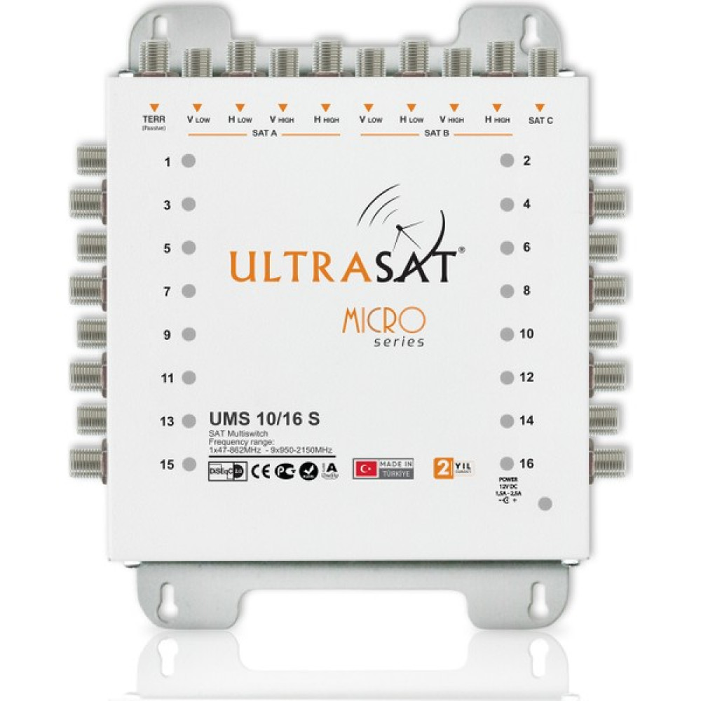 Ultrasat 10*16 Sonlu Uydu Santrali - Beyaz Uydu Alıcısı Aksesuarları Fiyatı