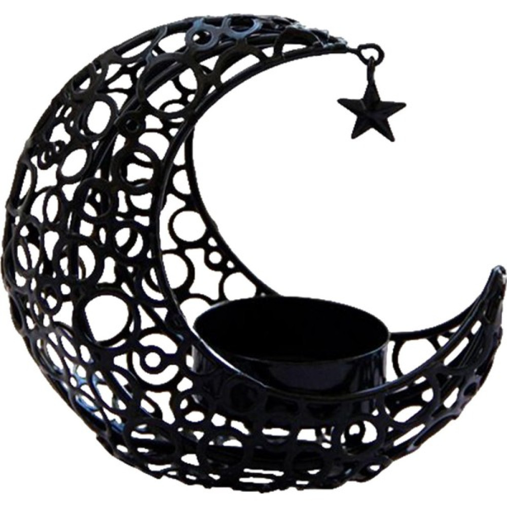 Ultrasike Eid Ay Yıldız Şamdan Masaüstü Ramazan Dekorasyon Hediye Mumluk Siyah (Yurt Dışından) Şamdan Fiyatı