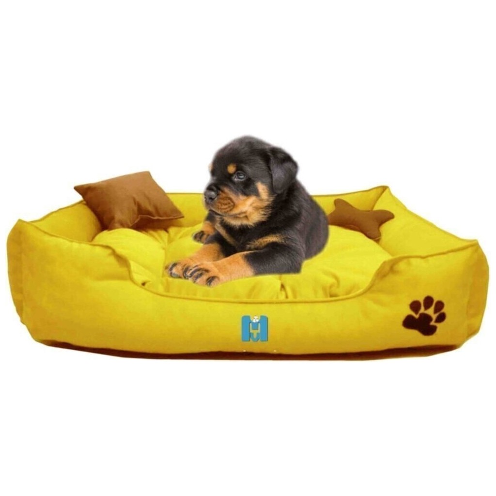 Ultrasoft Küçük Irk Köpek ve Kedi Yatağı Yıkanabilir Ürün / Kemik ve Yastık Hediyeli - Sarı - 50 x 40 cm Yastık Kılıfı Fiyatı