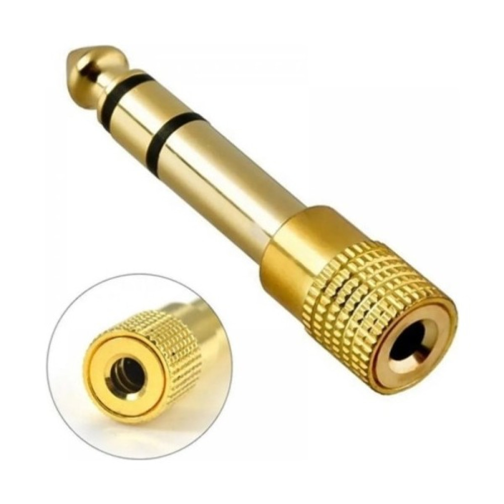 UltraTekno 6.5 mm To 3.5 mm Çevirici Dönüştürücü Piyano Amfi Ses Sistemi Uyumlu Jack Adaptör - Gold Bilgisayar Çevirici ve Adaptörü Fiyatı