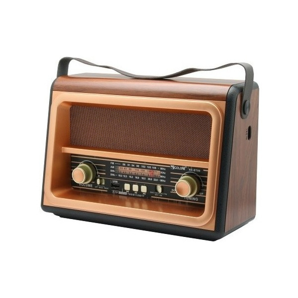 UltraTekno Bayındır Elektronik Gerçek Ahşap Bluetooth Fm Radyo Nostalji Müzik Kutusu Büyük Boy RX-BT89 - Kahverengi Alarmlı Saatler & Radyolar Fiyatı
