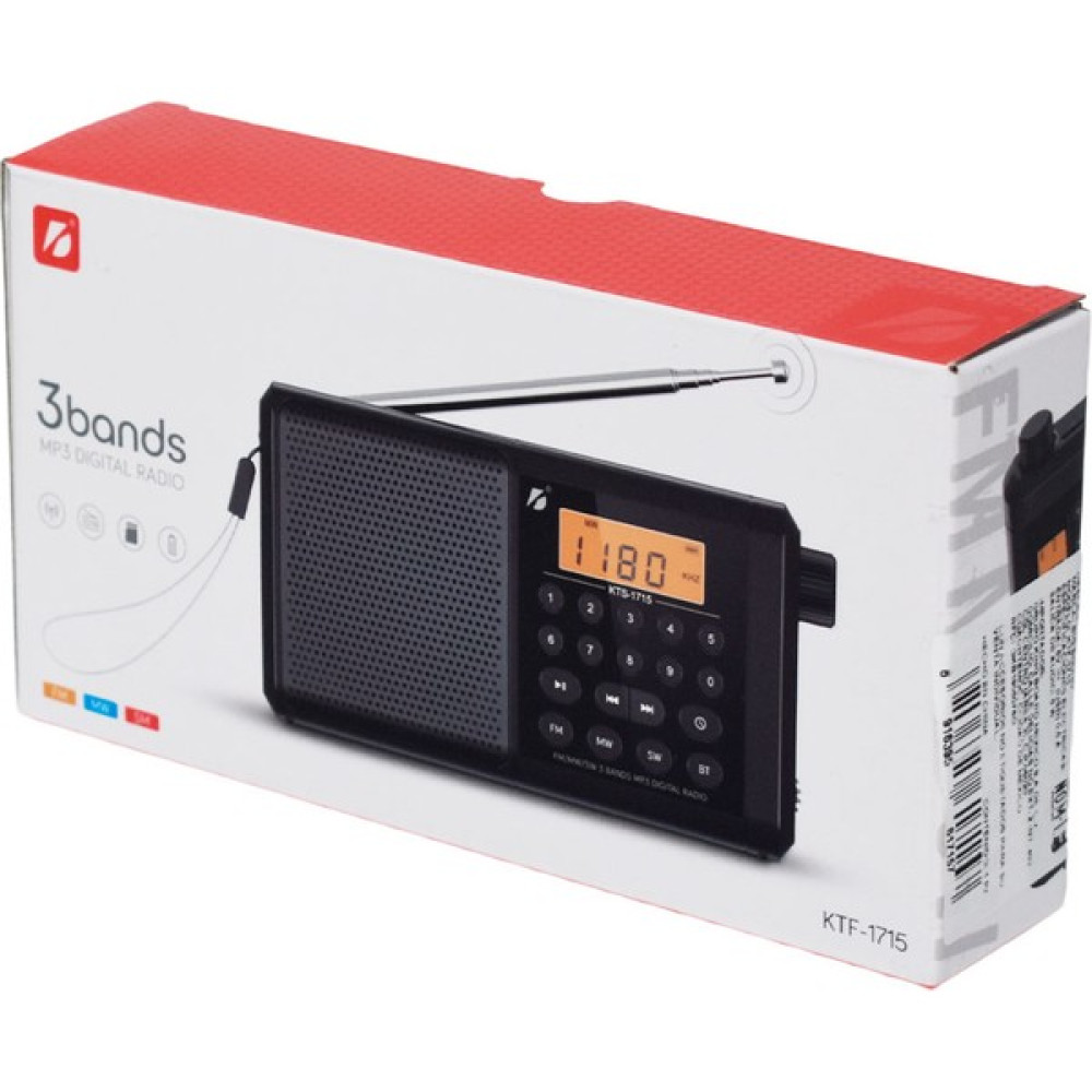 UltraTekno Dijital Ekranlı Saatli Manuel Kanal Arama & Kayıt Özellikli Fm Radyo Bluetooth Hoparlör KTF-1715 - Siyah Alarmlı Saatler & Radyolar Fiyatı