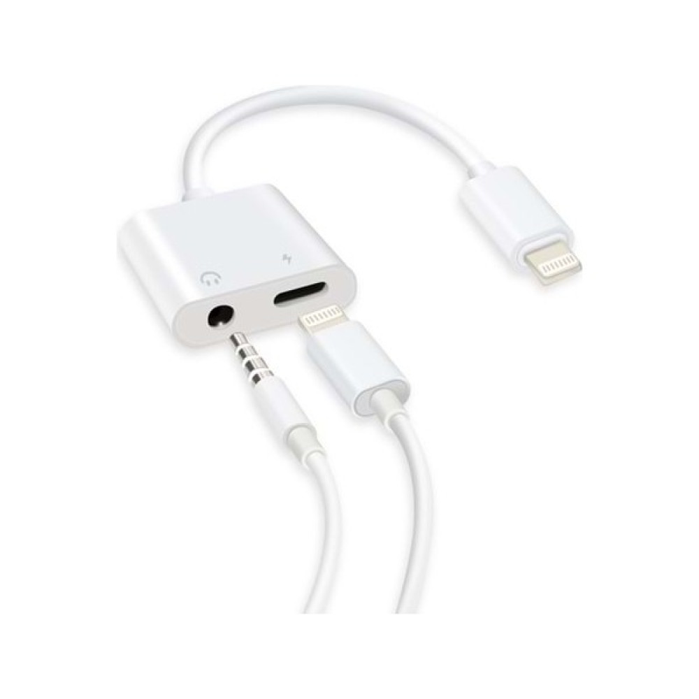 UltraTekno iPhone Uyumlu Kulaklık & Şarj Çoklayıcı 7 8 x Xs Xr 11 12 13 Pro 2in1 MH030 - Beyaz Cep Telefonu Kablosu Fiyatı
