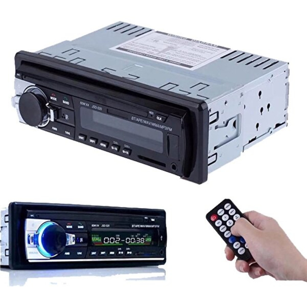 Ultratekno JSD-520 Kumandalı Bluetooth'lu Oto Teyp Fm Radyo Sd USB Aux Destekli Stereo Ses Oto Teybi - Siyah Oto Teypleri Fiyatı