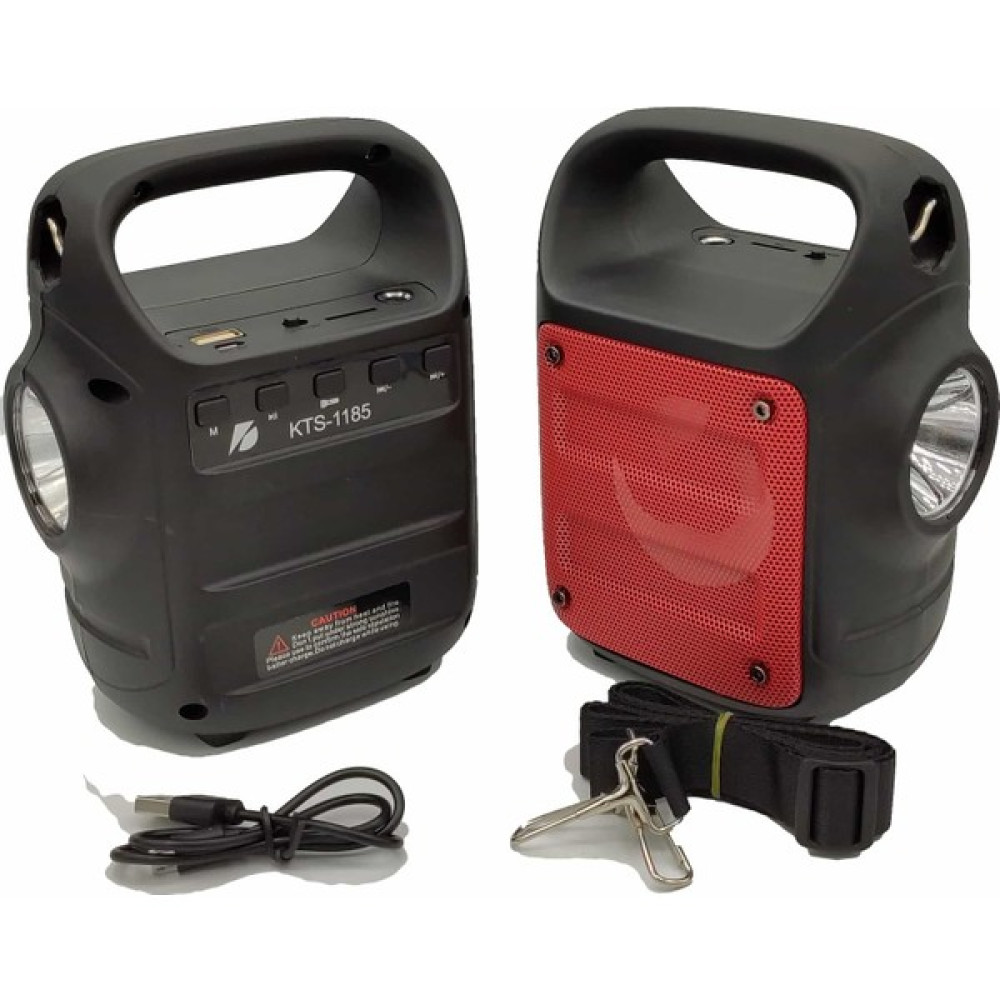 Ultratekno Kts 1185 USB Tf Kart Fm Radyo Destekli 3" Rgb Bluetooth Hoparlör El Feneri - Siyah Bluetooth Hoparlör Fiyatı