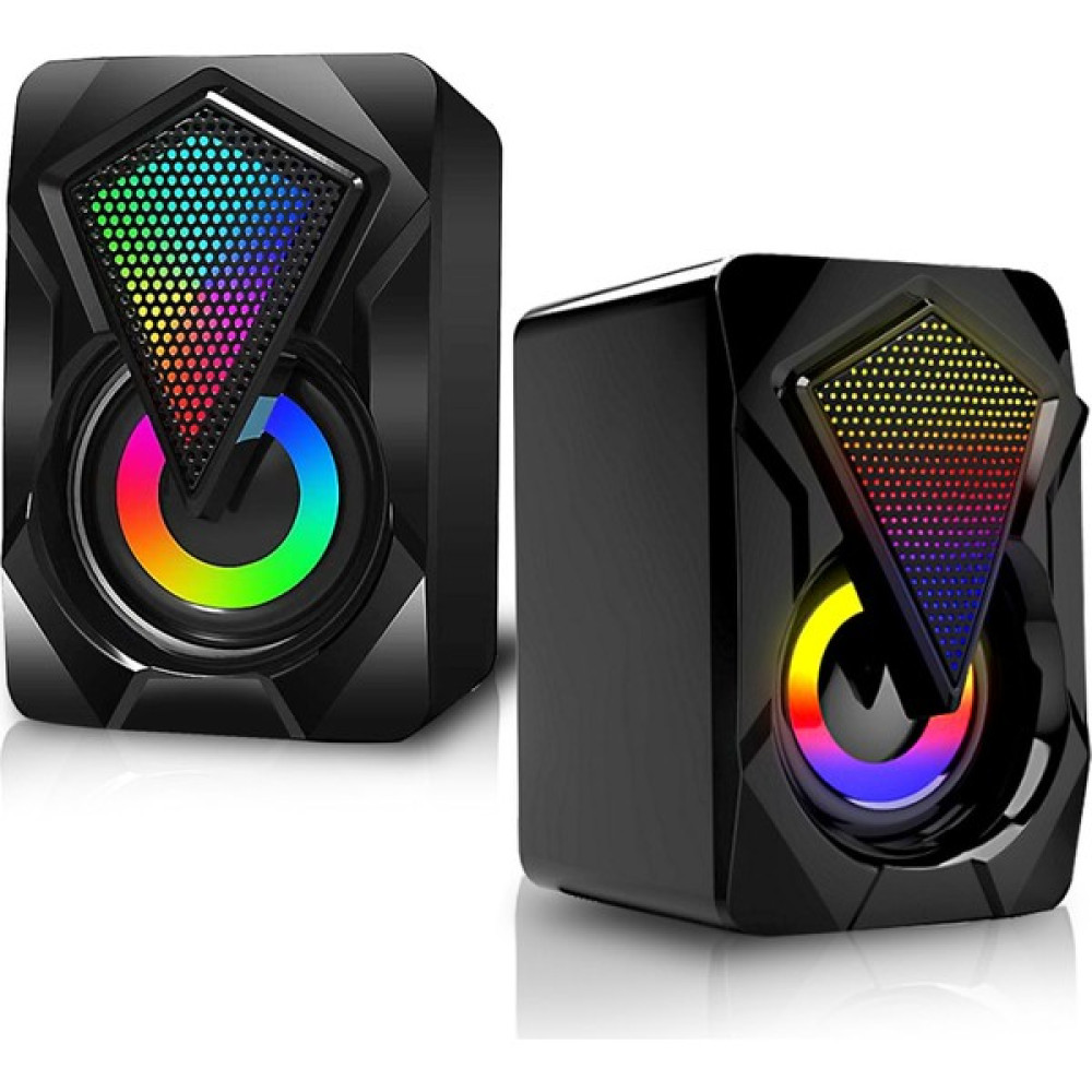 UltraTekno Rgb Işıklı Gaming Pc Bilgisayar Hoparlörü 1+1 Speaker X2 Bilgisayar Speaker Fiyatı