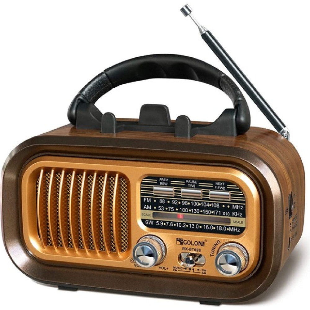 Ultratekno RX-BT628S Güneş Panelli Nostaljik Radyo Bt/tf/usb/fm/am/sw 3 Bandlı Radyo - Açık Kahverengi Alarmlı Saatler & Radyolar Fiyatı