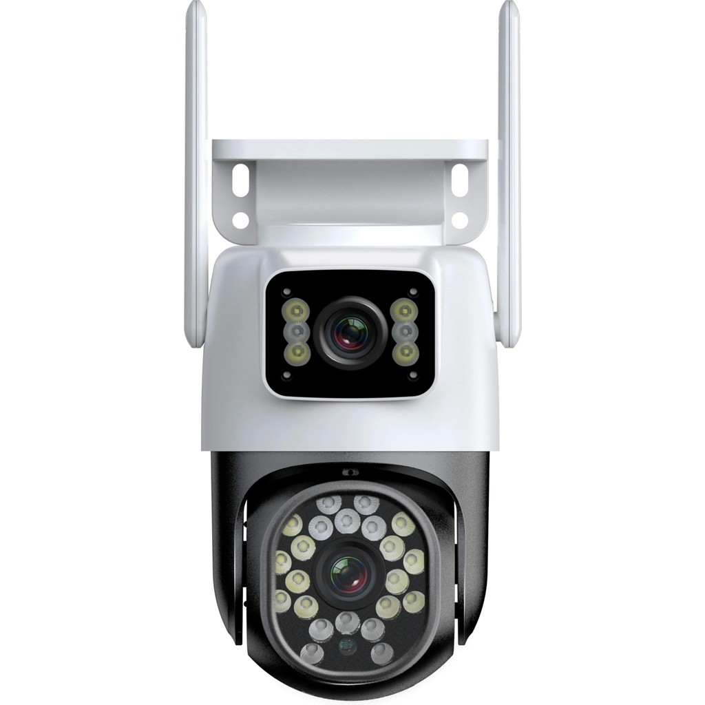 UltraTekno Yoosee App CMR44 Fhd 4mp Çift Kameralı Çift Ekranlı Ptz Outdoor Güvenlik Kamerası - Beyaz Güvenlik Kameraları Fiyatı