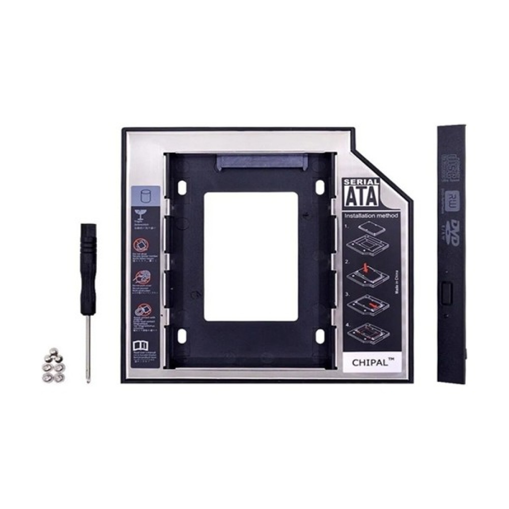 Ulu Bilgisayar 9.5mm HDD Slim Notebook DVD To SSD Kutu Sata Laptop Notebook CD Kızak Ekstra Harddısk Için - Siyah HDD Kutuları Fiyatı