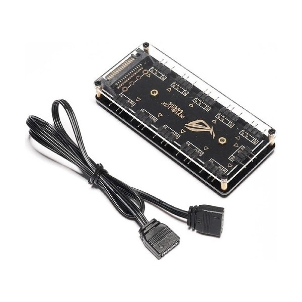 Ulu Bilgisayar Argb Rgb LED 3 Pin 11 Port 5V Sata Power Güç Fan Çoklayıcır Şerit Hub Kablo Splitter - Siyah Bilgisayar Çevirici ve Adaptörü Fiyatı