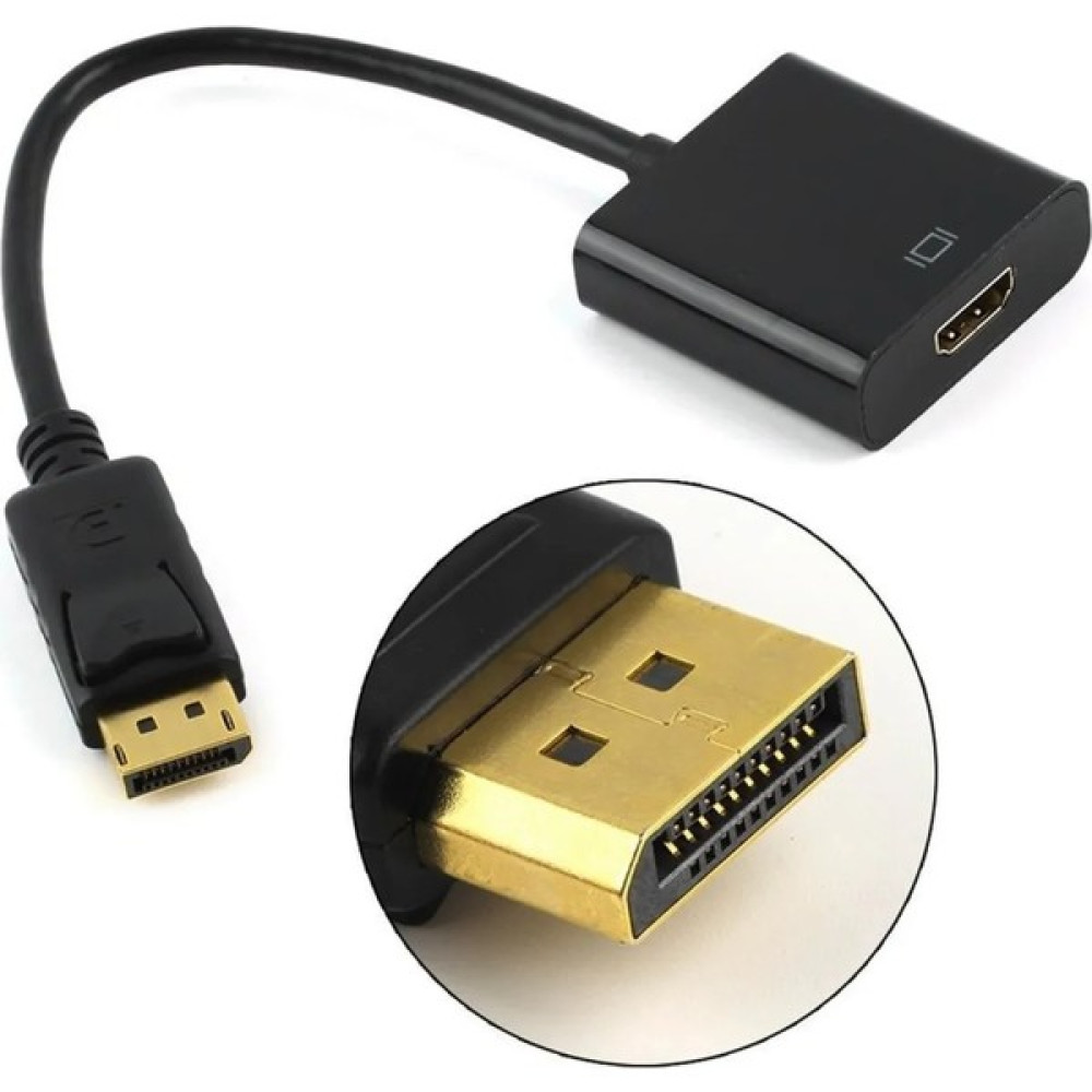 Ulu Bilgisayar Displayport To HDMI Kablo Display Port HDMI Çevirici Adaptör 4K -1080P - Siyah Bilgisayar Çevirici ve Adaptörü Fiyatı