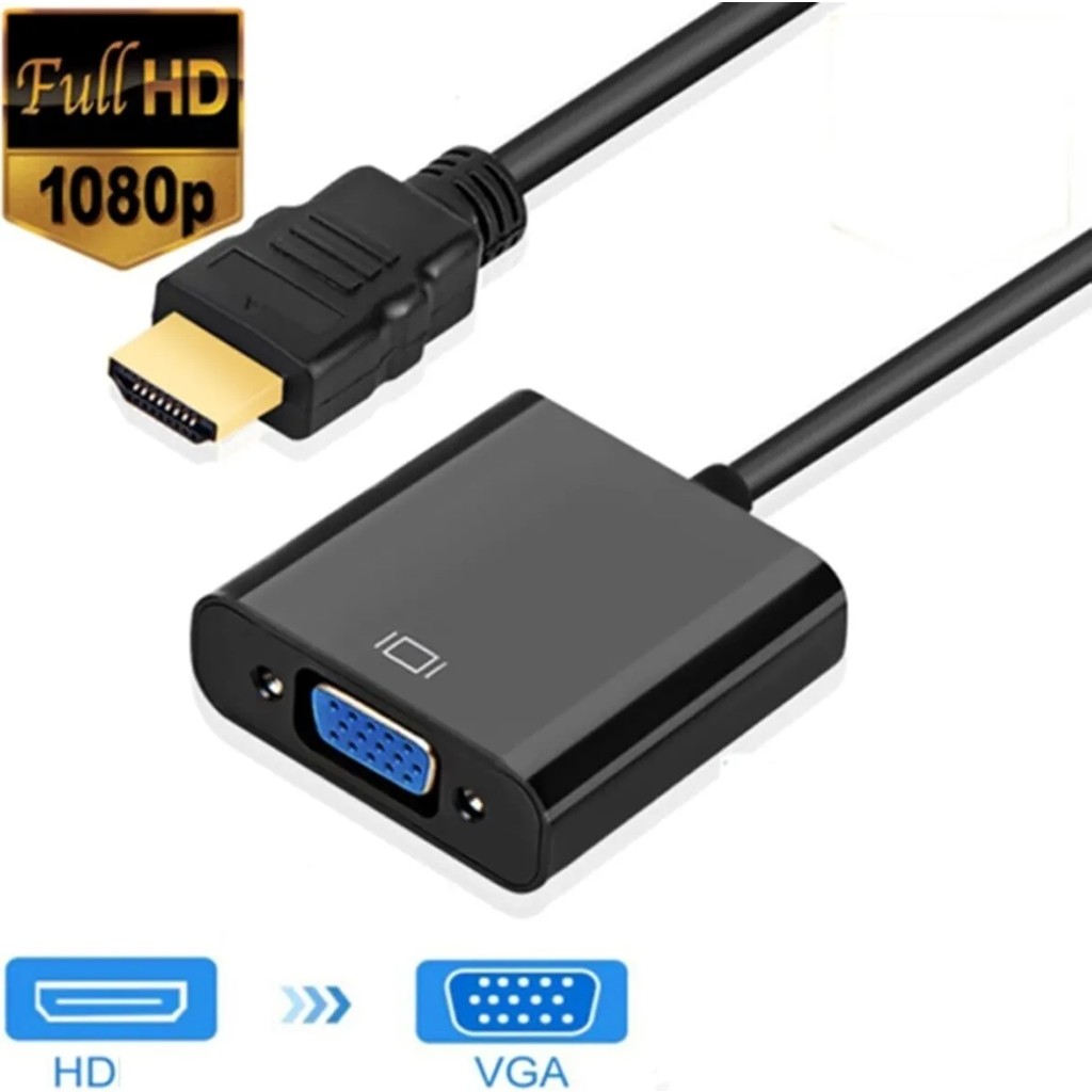 Ulu Bilgisayar HDMI To VGA Çevirici Dönüştürücü - Siyah Bilgisayar Çevirici ve Adaptörü Fiyatı