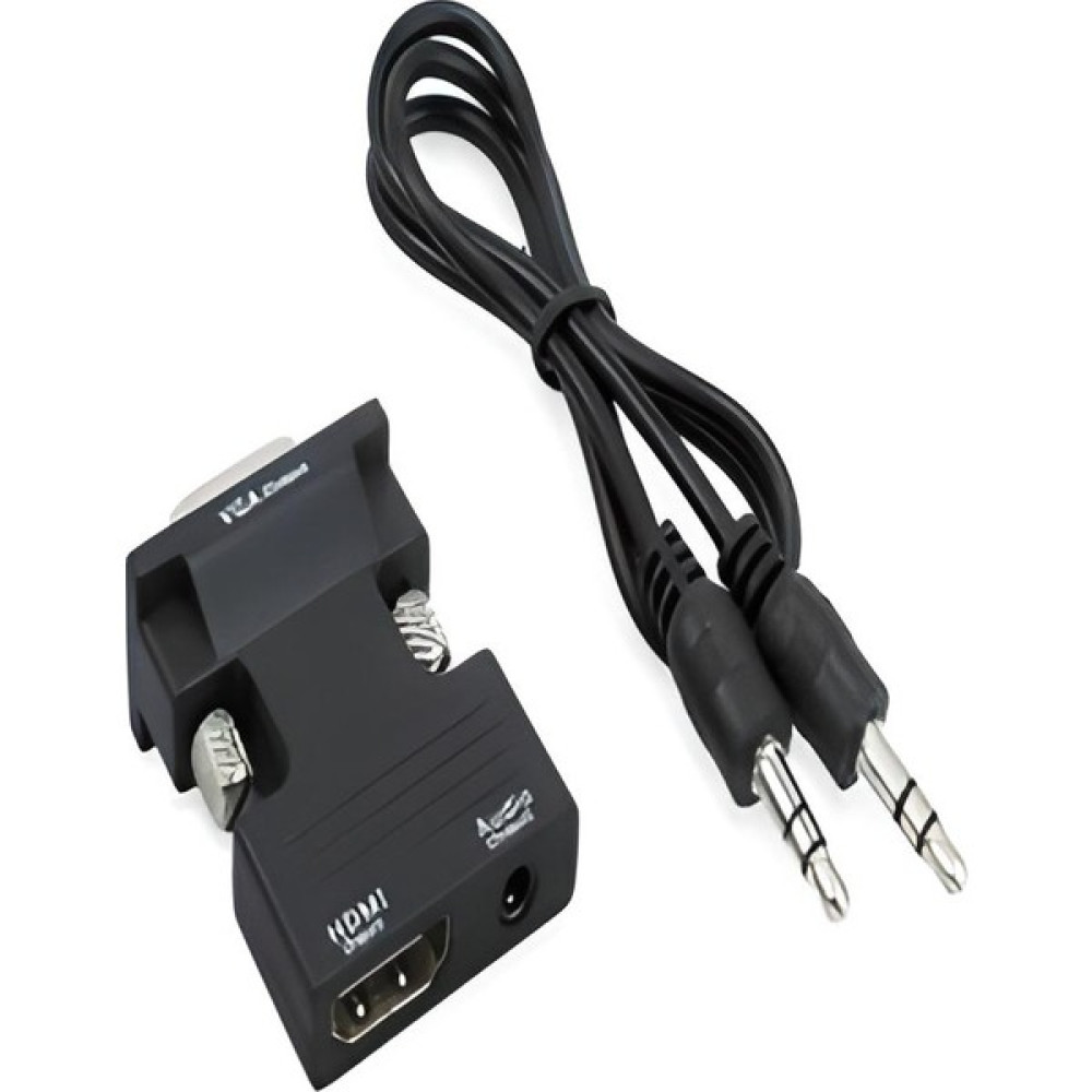 Ulu Bilgisayar HDMI To VGA Monitör Çevirici Dönüştürücü Adaptör Başlık Ses Destekli - Siyah Bilgisayar Çevirici ve Adaptörü Fiyatı