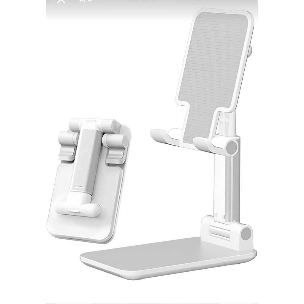Ulu Bilgisayar Masaüstü Telefon ve Tablet Tutucu Stand 2 Kademeli Uzunluk Ayarlı Silikon Pedli Kaydırmaz Taban - Beyaz Diğer Fiyatı