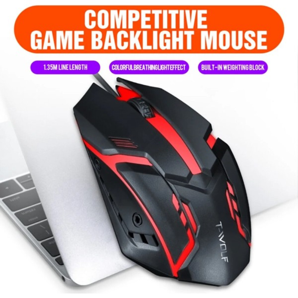 Ulu Bilgisayar T-Wolf Bilsan Teknik V1 Rgb Kablolu Mouse V1-Mouse - Siyah Klavye - Mouse Fiyatı