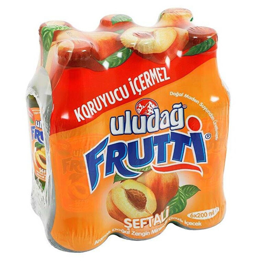 Uludağ Frutti Şeftali 6x200 ml Maden Suyu ve Soda Fiyatı