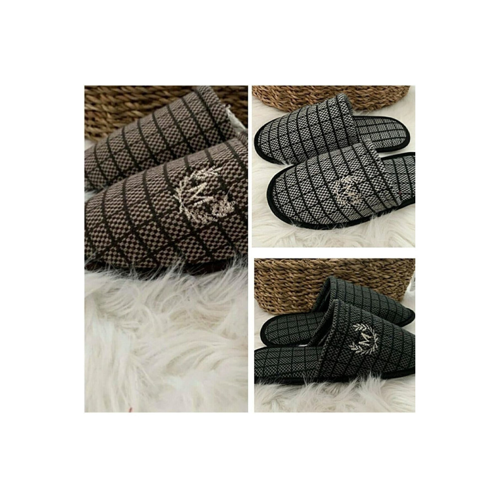ULUSEN 3lü Erkek Ev Terliği-misafir Terliği-çeyiz Bohça Terliği-damat Terliği-balkon Terliği 41 Beden Unisex Sandalet Fiyatı