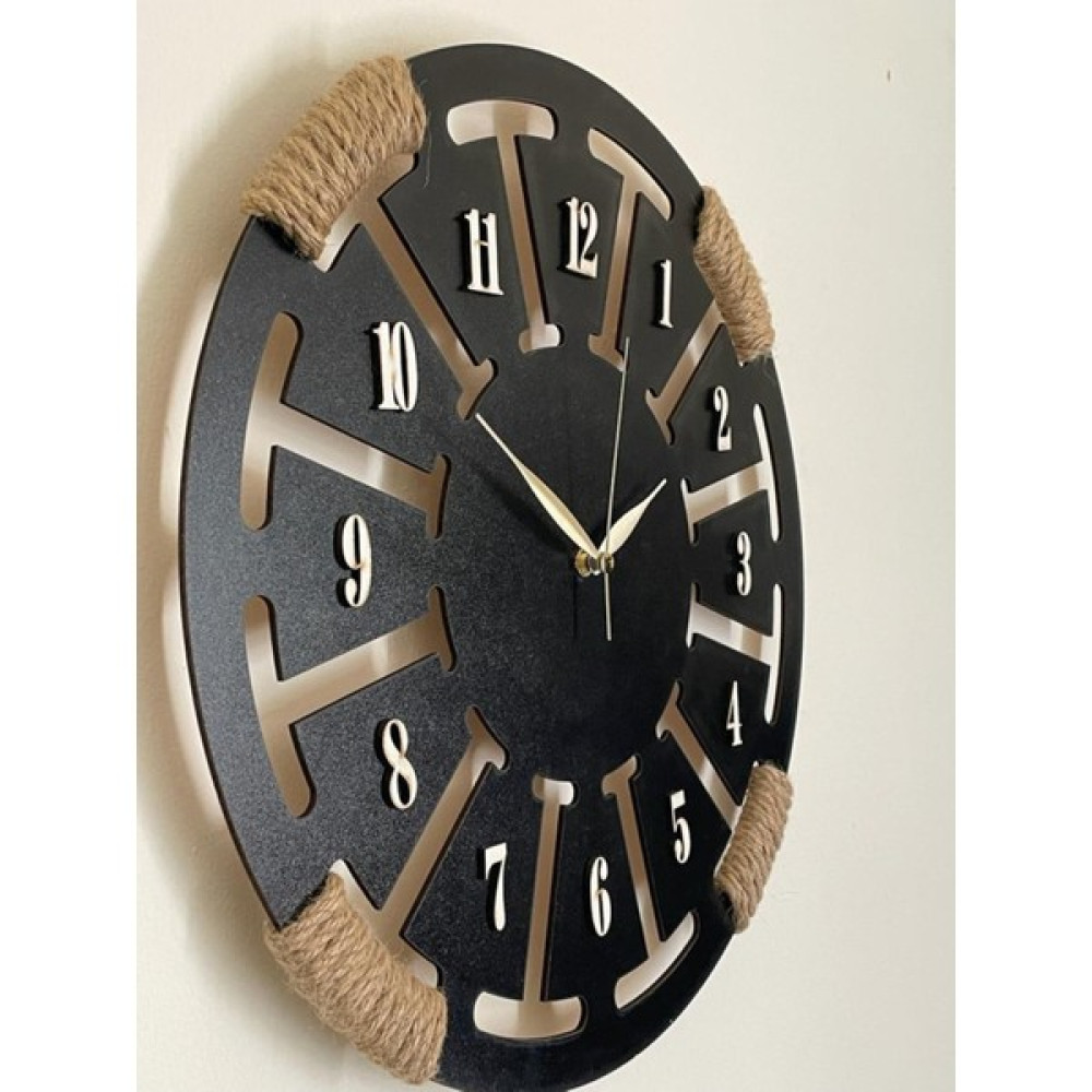 Üm-Ra Lazer Rakamlı Ahşap Dekoratif Duvar Saati 40X40 cm Dekoratif Saat Fiyatı