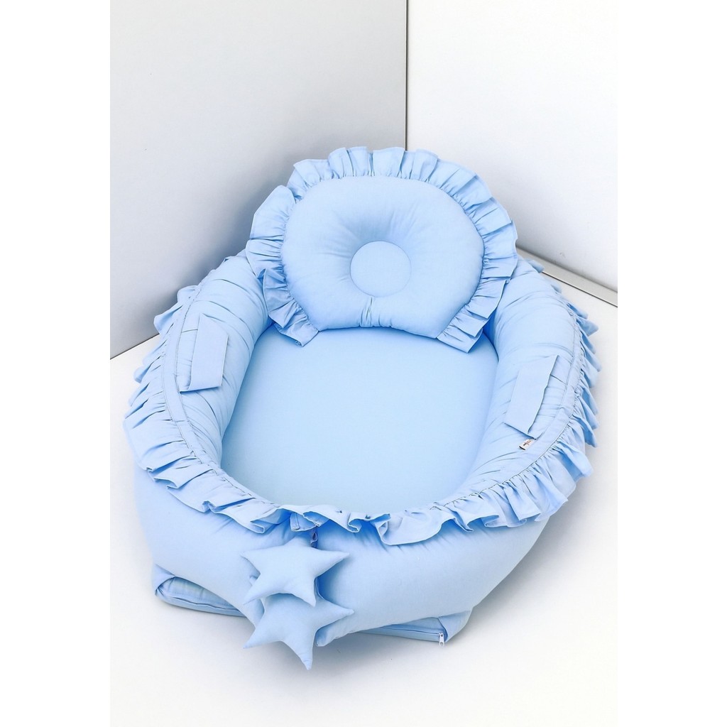 Umaybebek Babynest, Bebek Uyku Yatağı 0-2 Yaş - %100 Pamuk - Mavi Fırfırlı - 60 x 90 cm SSD / Solid State Drive Fiyatı