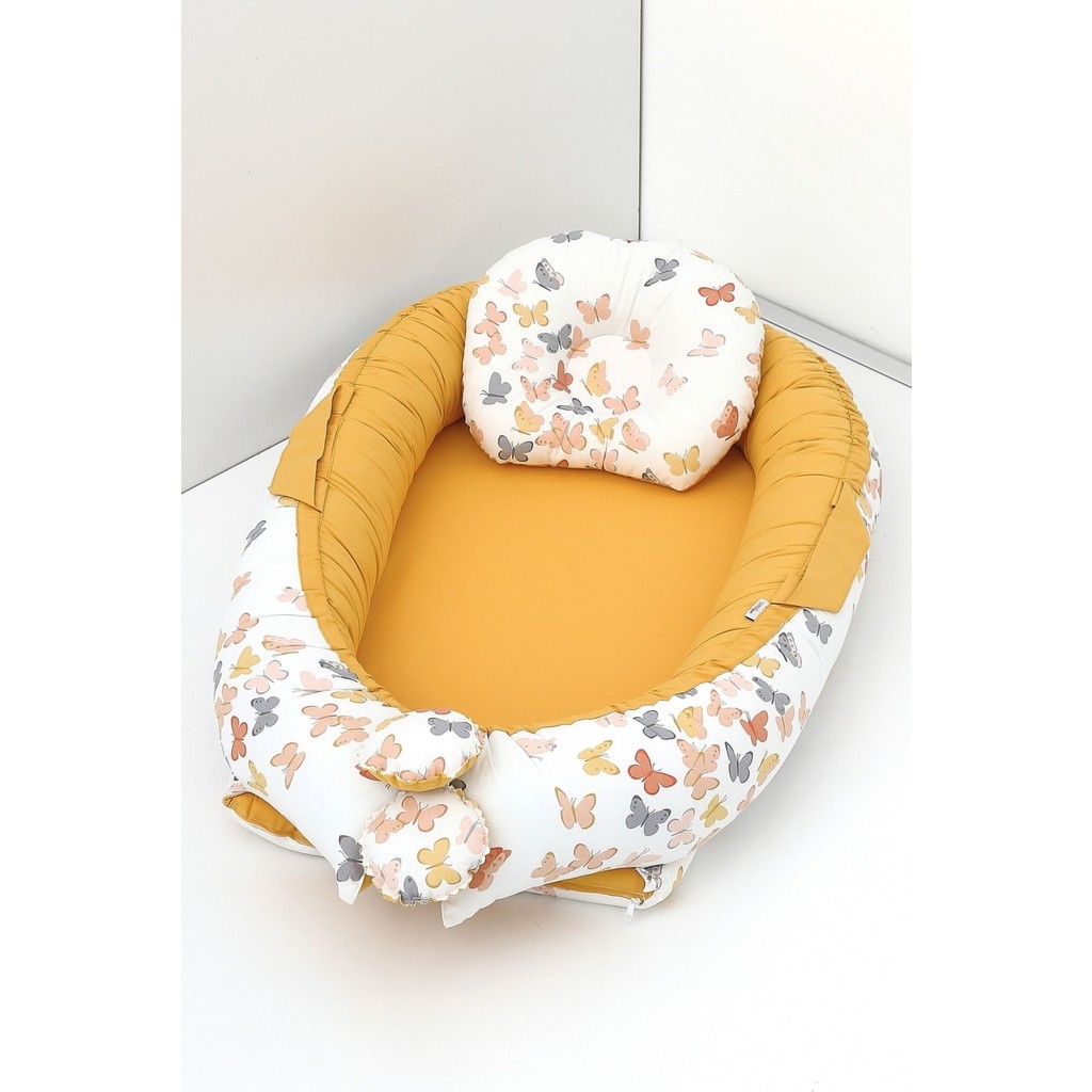Umaybebek Babynest, Bebek Uyku Yatağı 0-2 Yaş - Pamuk Kumaş - Hardal Kelebek - 60 x 90 cm SSD / Solid State Drive Fiyatı