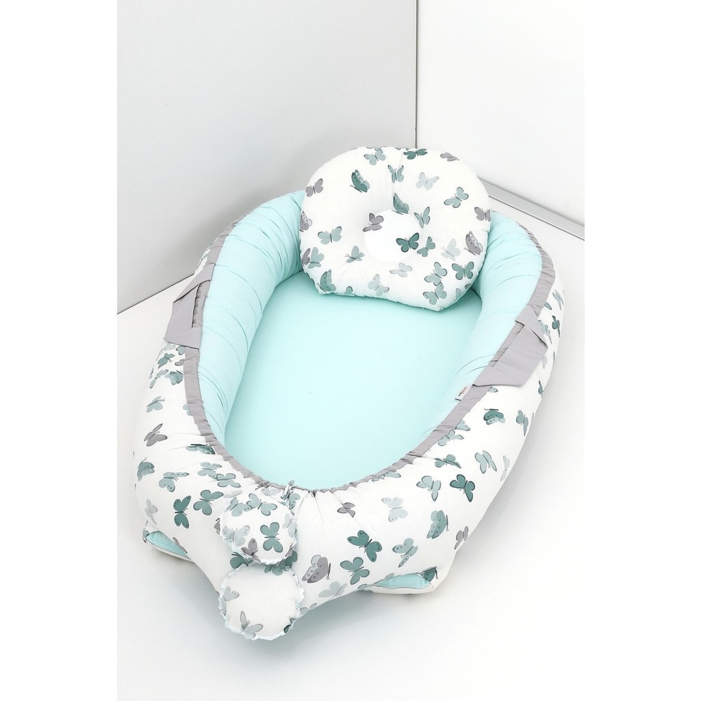 Umaybebek Babynest, Bebek Uyku Yatağı 0-2 Yaş - Pamuk Kumaş - Yeşil Kelebek - 60 x 90 cm SSD / Solid State Drive Fiyatı