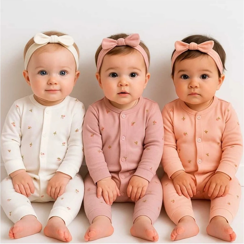 UmBaby 3’lü Kız Bebek Çiçekli Lale Desen Tulum Seti – Patiksiz Giyim & İç Giyim Fiyatı