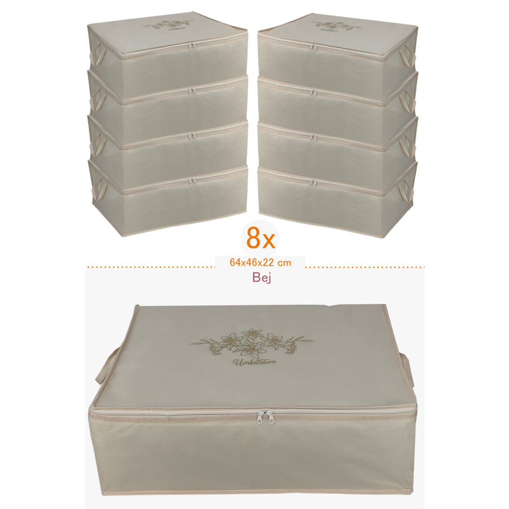 umbellatum 8 Adet Açık Bej Baza Altı Düzenleyici Hurç 64x46 X 22 Cm Baza Altı Büyük Boy Saklama Hurcu Hurç Fiyatı