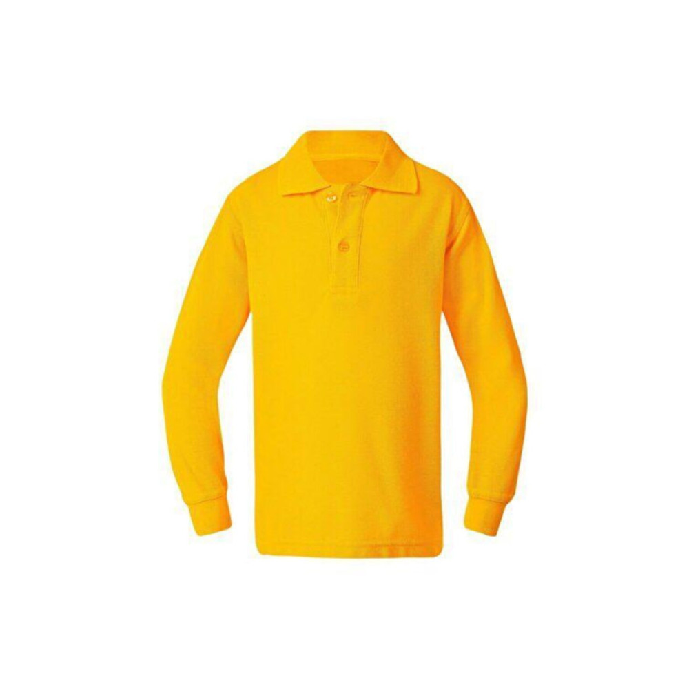 ümitteks iş ve okul kıyafetleri Unısex Penye Polo Yaka Sarı Uzun Kollu Okul Tişörtü 8-9 Yaş Beden Erkek T-shirt Fiyatı