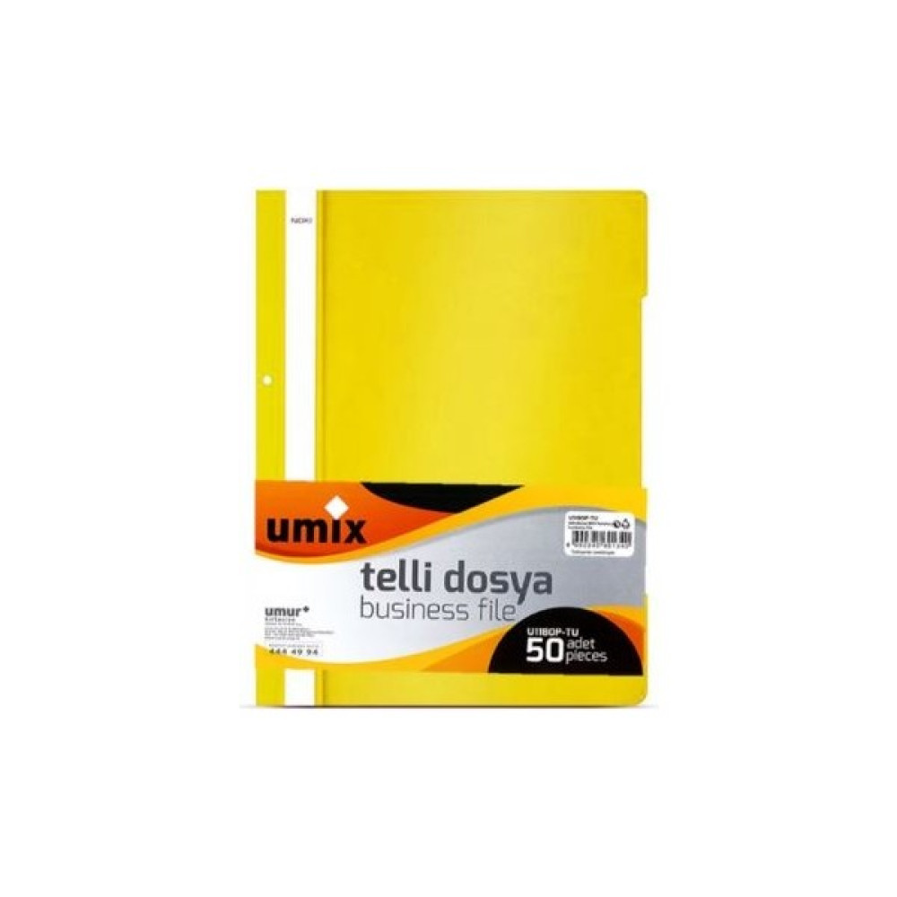 Umıx A4 Telli Dosya 50'li Paket Sarı Dosya Fiyatı