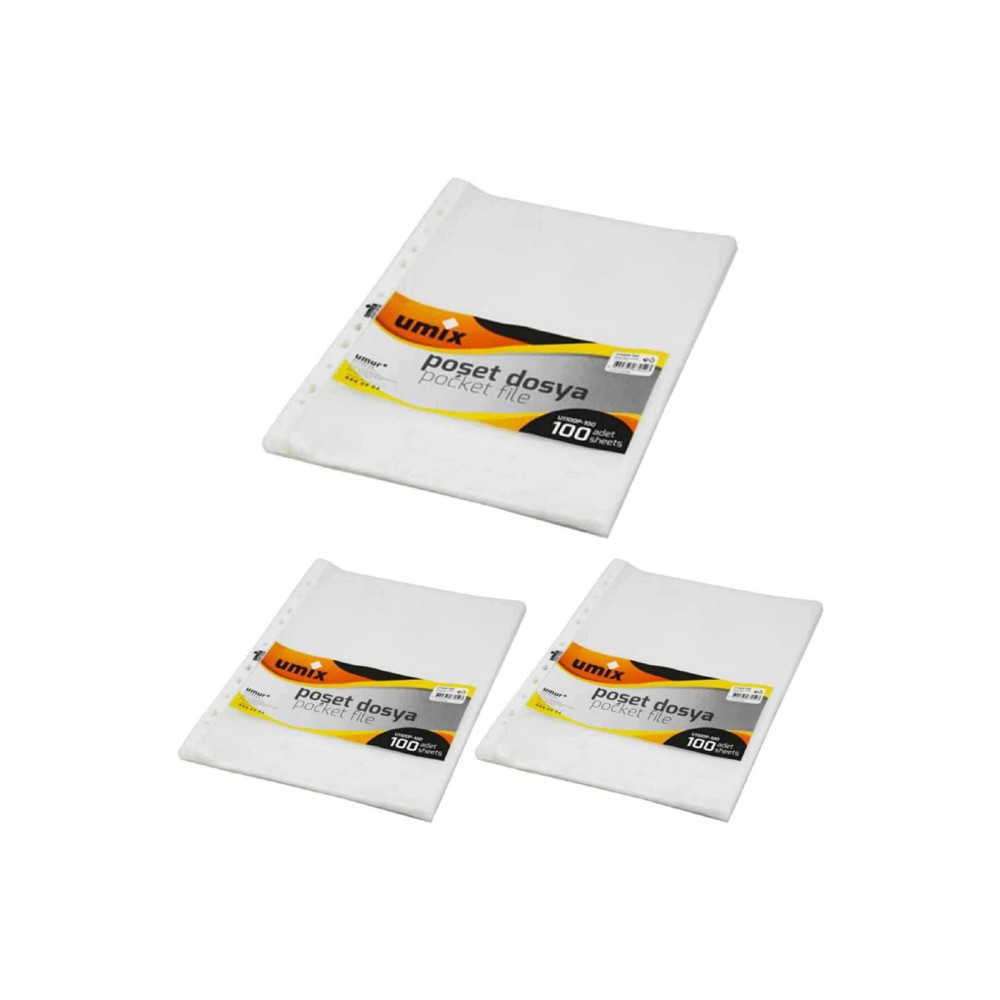 Umix Poşet Dosya - 300lü (3 PAKET) Dosya Fiyatı