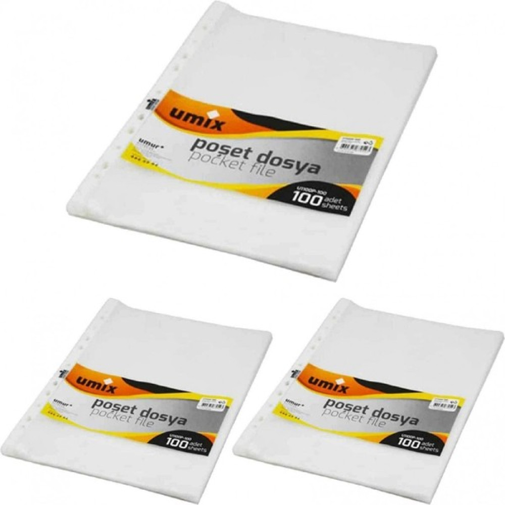 Umıx Poşet Dosya 35 Mikron 300'LÜ 3 Paket Dosya Fiyatı