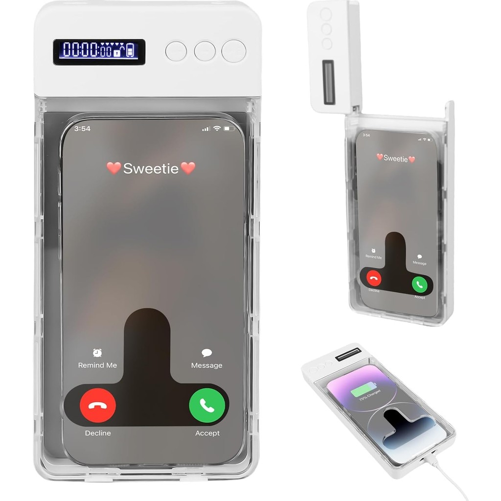 UmoTech Zaman Ayarlı Taşınabilir Telefon Kilit Kutusu Hafif Şarjlı Öz-Disiplin ile Dikkat Dağıtıcıları Unutun Diğer Fiyatı