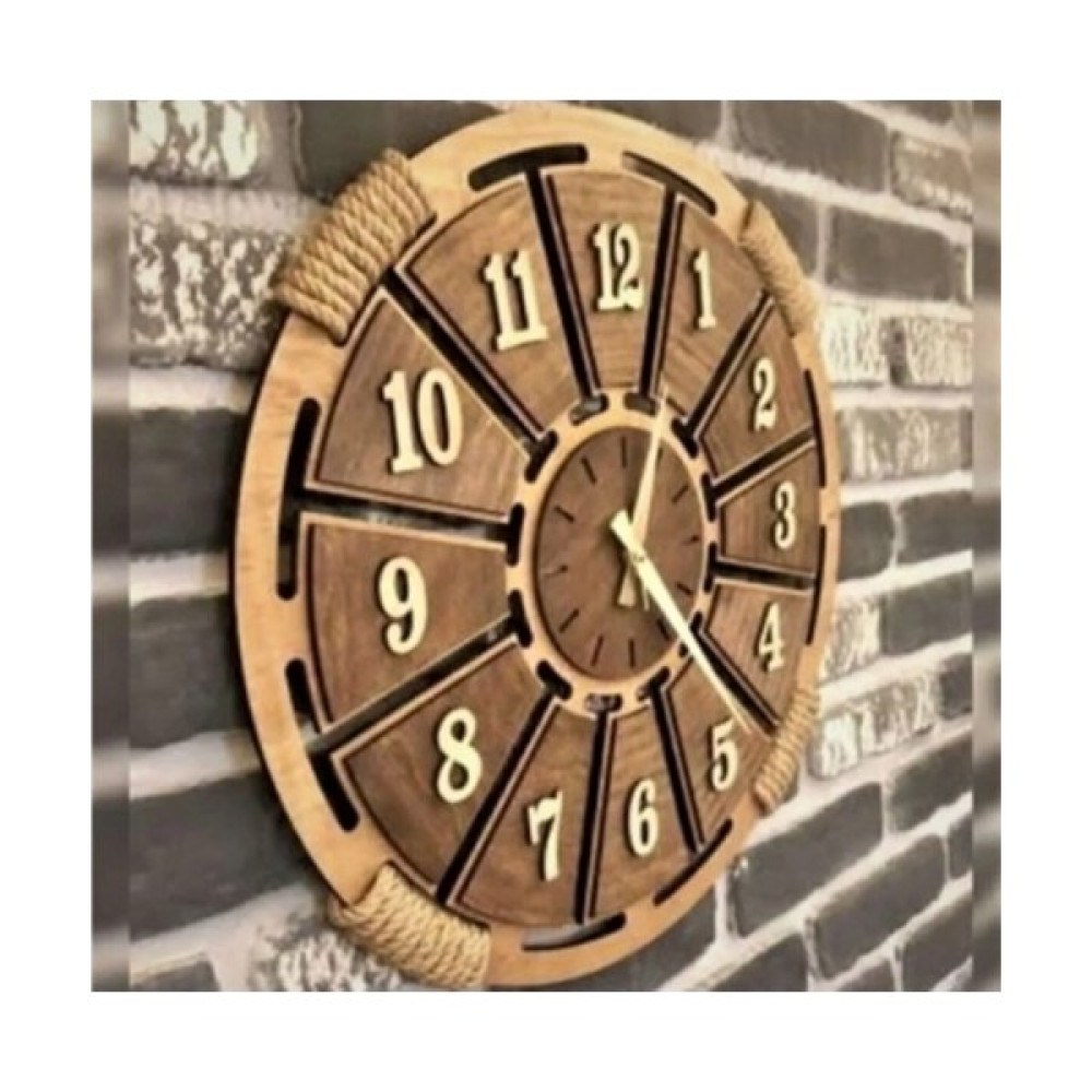 Ümra Lazer Ahşap Dekoratif Hasır Detaylı Duvar Saati 40X40 cm Sessiz Akar Mekanizma - 40 x 40 cm Dekoratif Saat Fiyatı