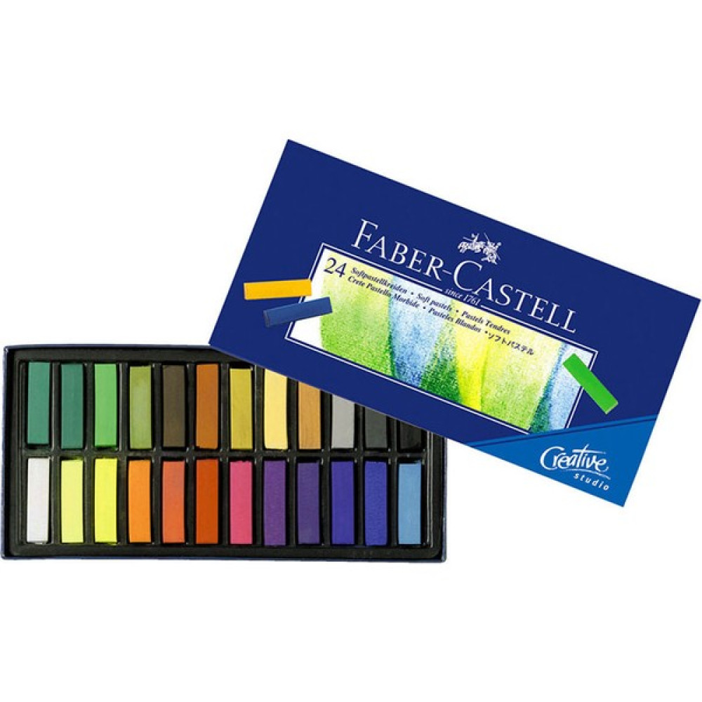 Ümraniye Hobi Sanat Faber Castell Creative Toz Soft Pastel Yarım Boy 24 Renk Pastel Boya Fiyatı