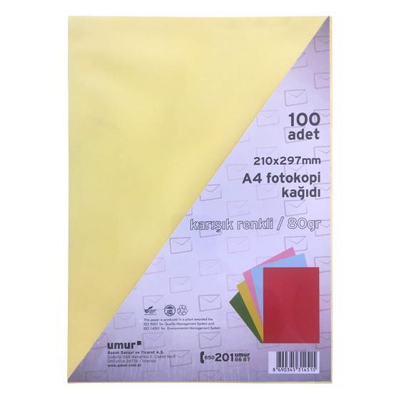 Umur 50002620 Çok Renkli A4 Fotokopi Kağıdı