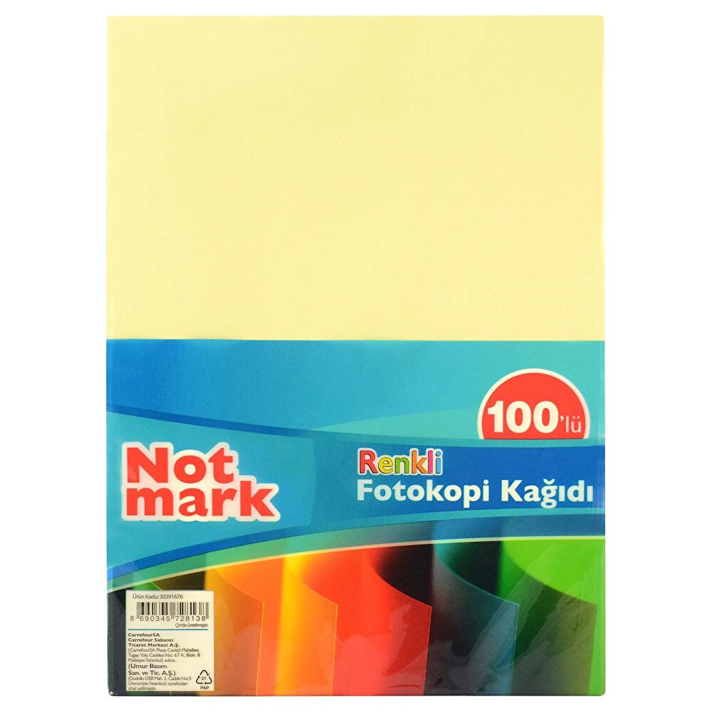 Umur Renkli Fotokopi Kağıdı 100'lü Fotokopi Kağıdı Fiyatı